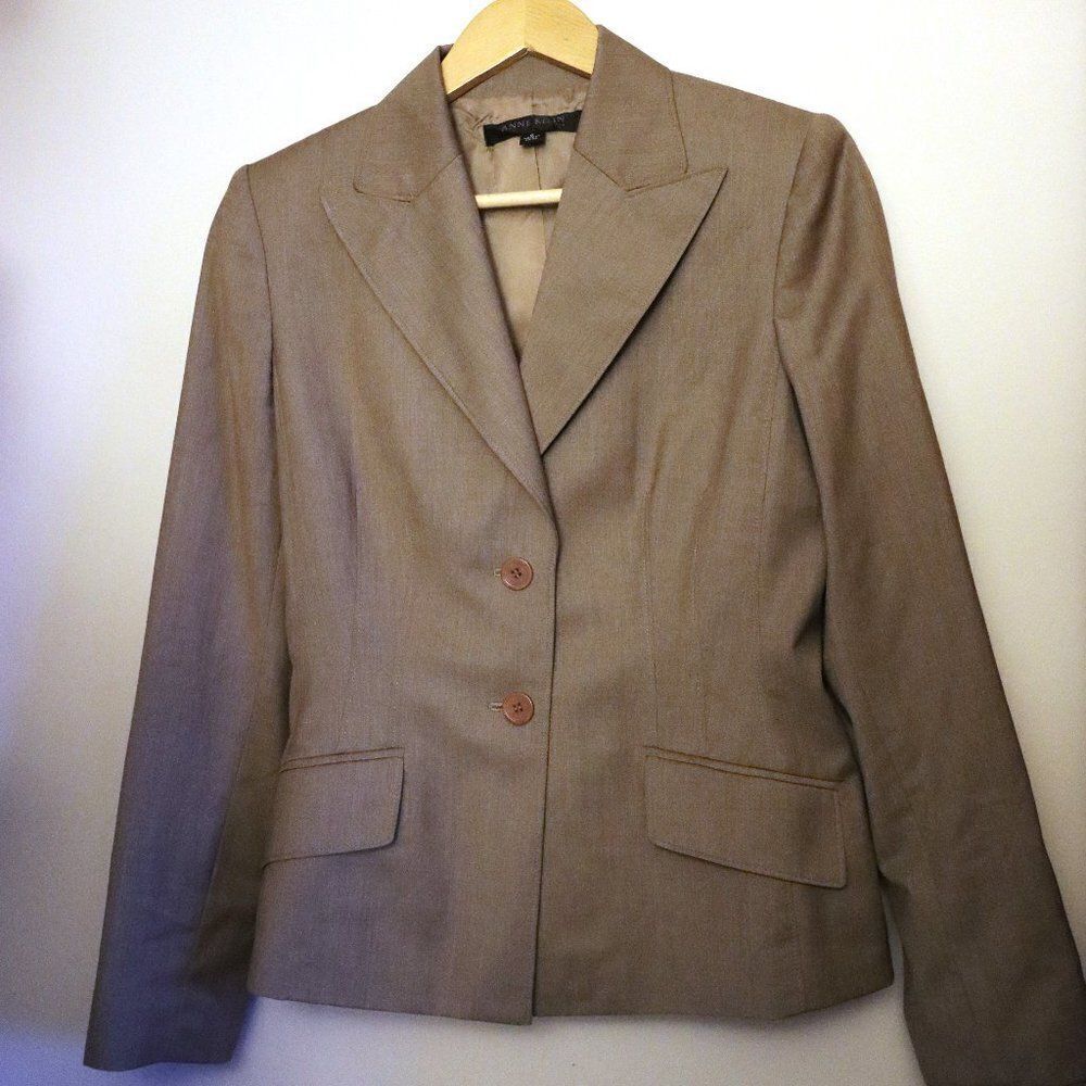 Anne Klein Tan Suit Coat Blazer, Size 6
